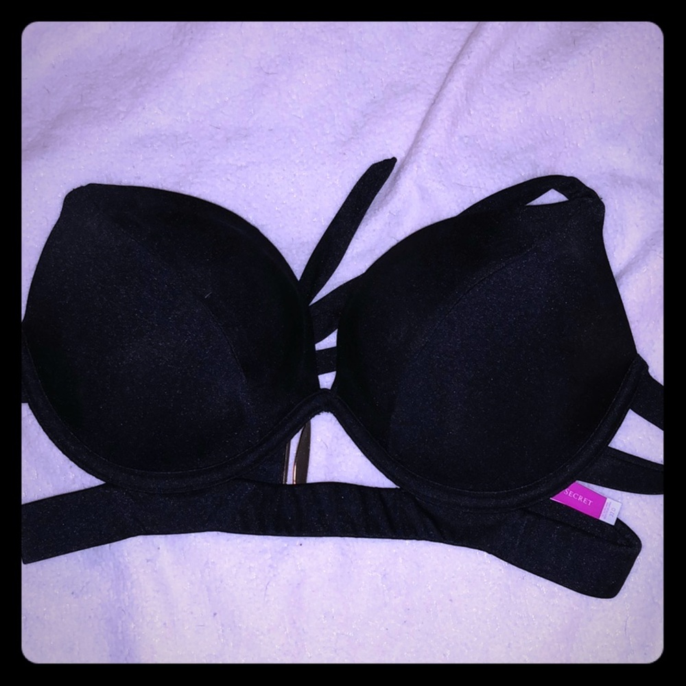 VS Swim Bikini Top Black push-up size 32D